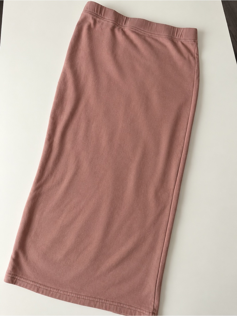 Women's Dusty Rose Maxi Skirt - Sleek Stretch Pencil Fit
